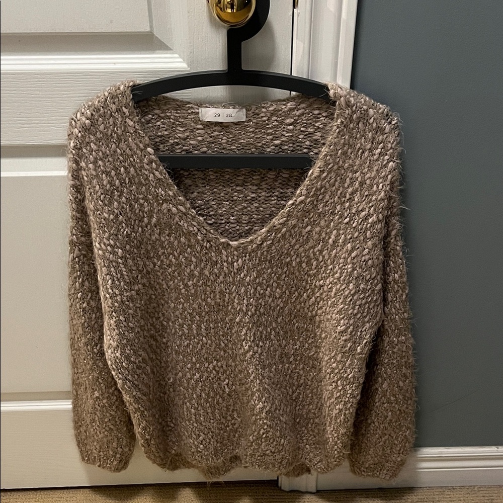 Cozy Brown Knit Sweater